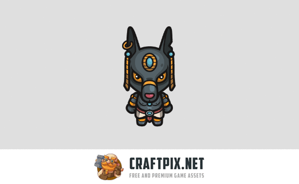 Mythology 2D Character Assets Anubis, Medusa & Horus