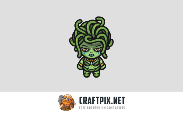 Mythology 2D Character Assets Anubis, Medusa & Horus