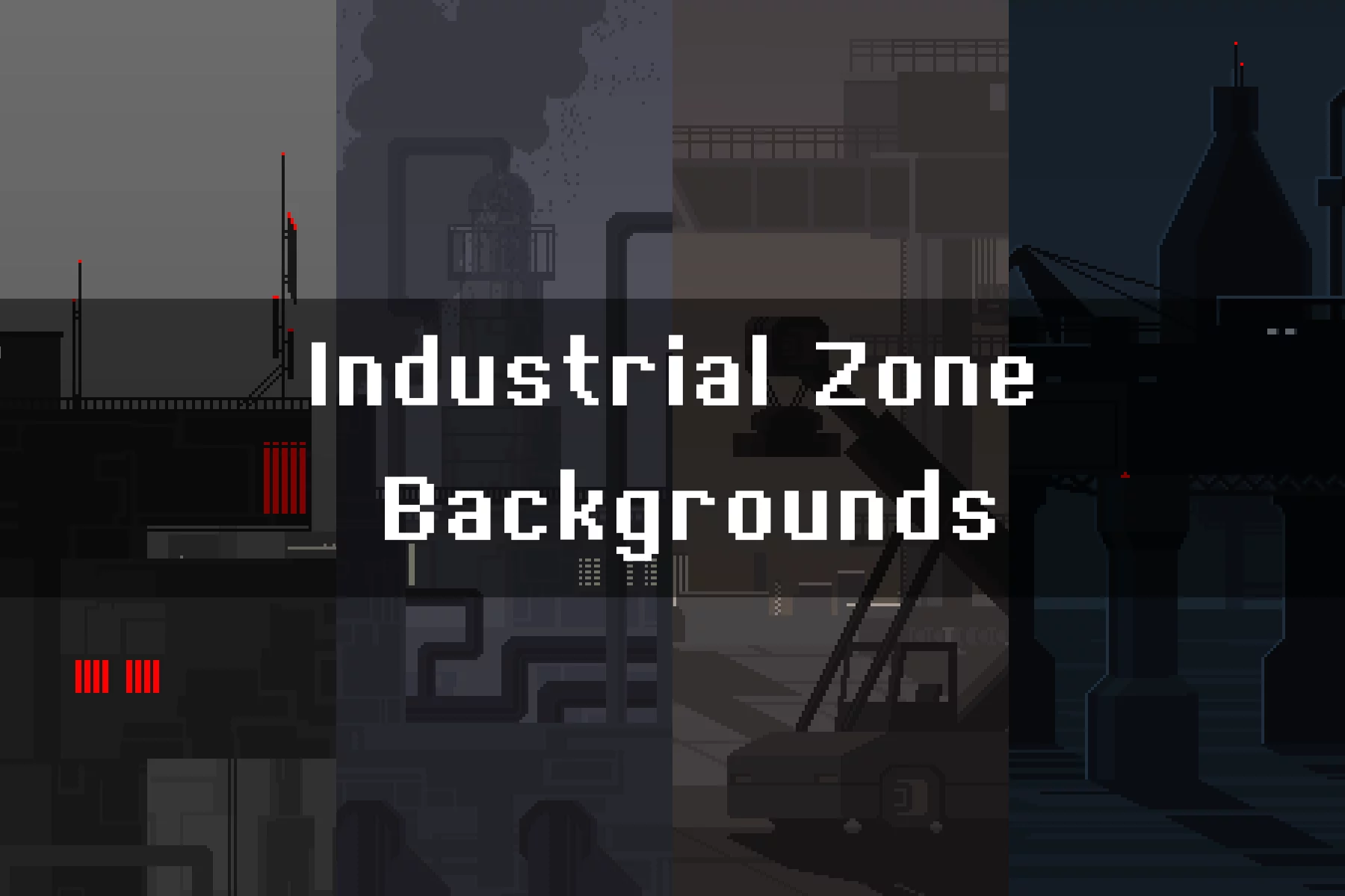Industrial Zone Pixel Art Backgrounds