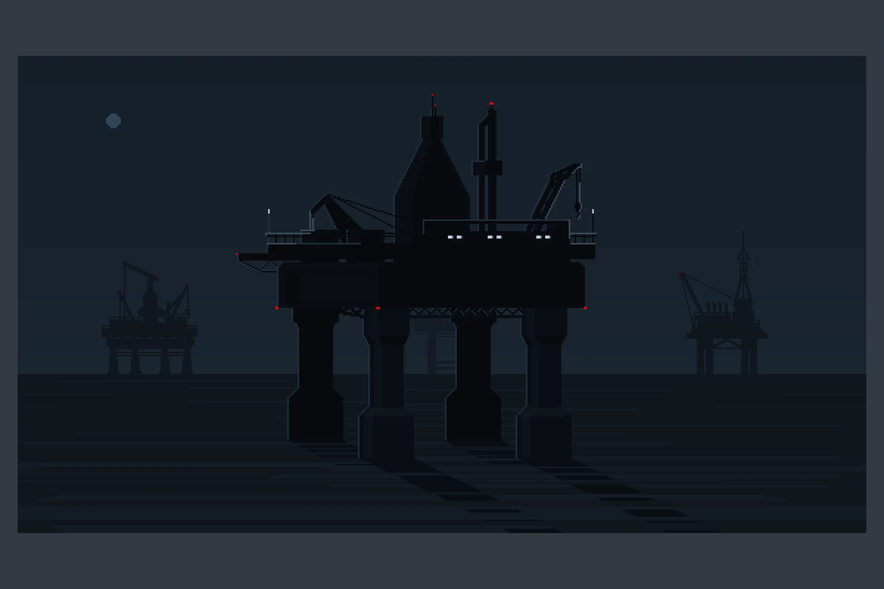Industrial Zone Pixel Art Backgrounds