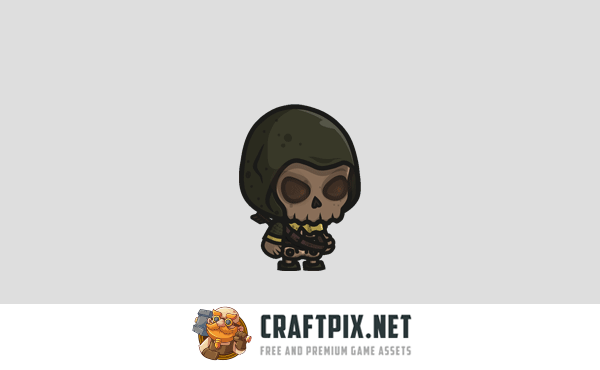 Chibi Skeleton Archer Character Sprites