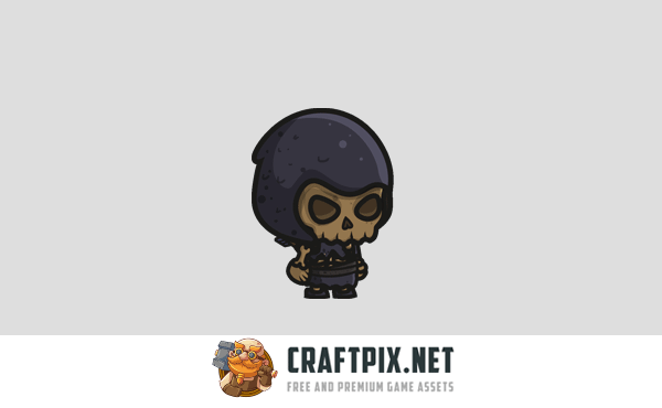 Chibi Skeleton Archer Character Sprites