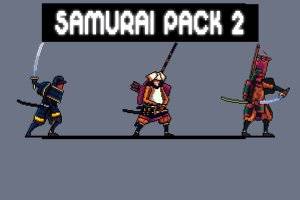 武士像素艺术精灵包2：历史与奇幻2D游戏素材