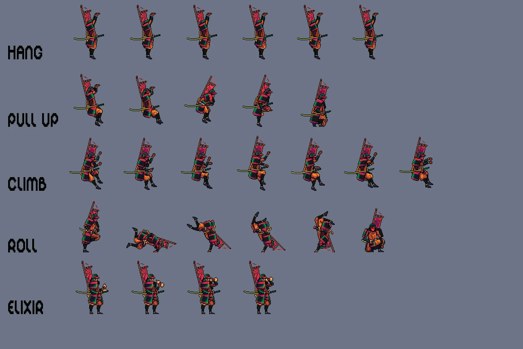 Samurai Pixel Art Sprites Pack 2