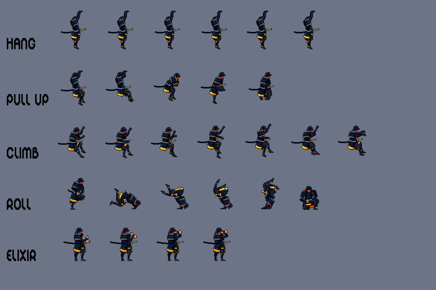 Samurai Pixel Art Sprites Pack 2