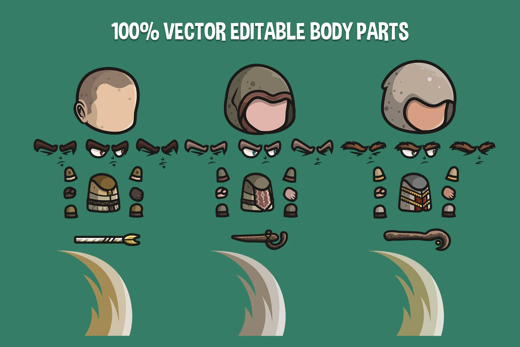 Priest Chibi Character Sprites