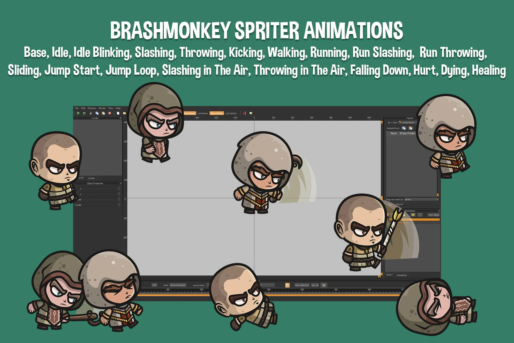 Priest Chibi Character Sprites