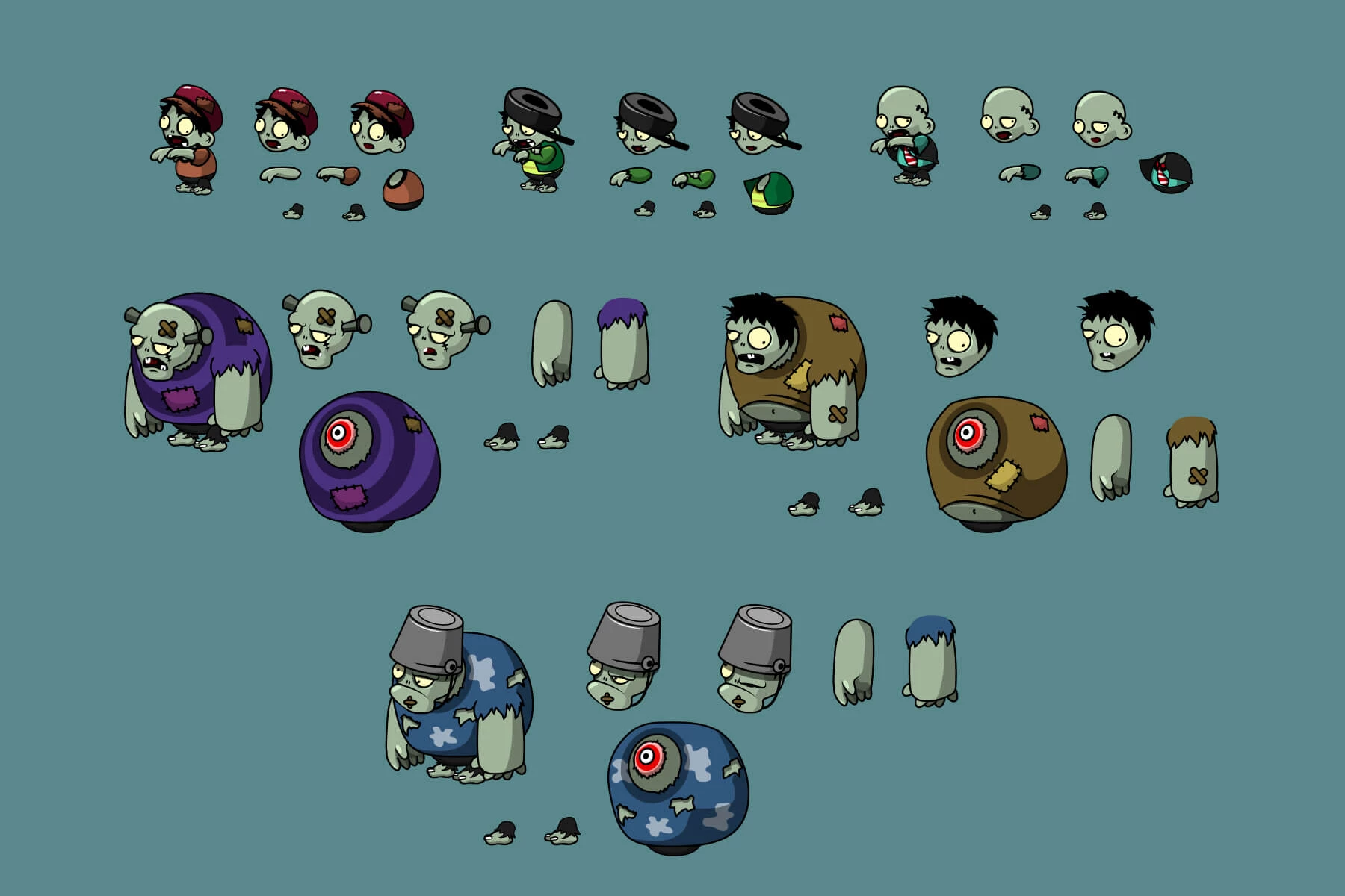 Zombie Character Sprite Set