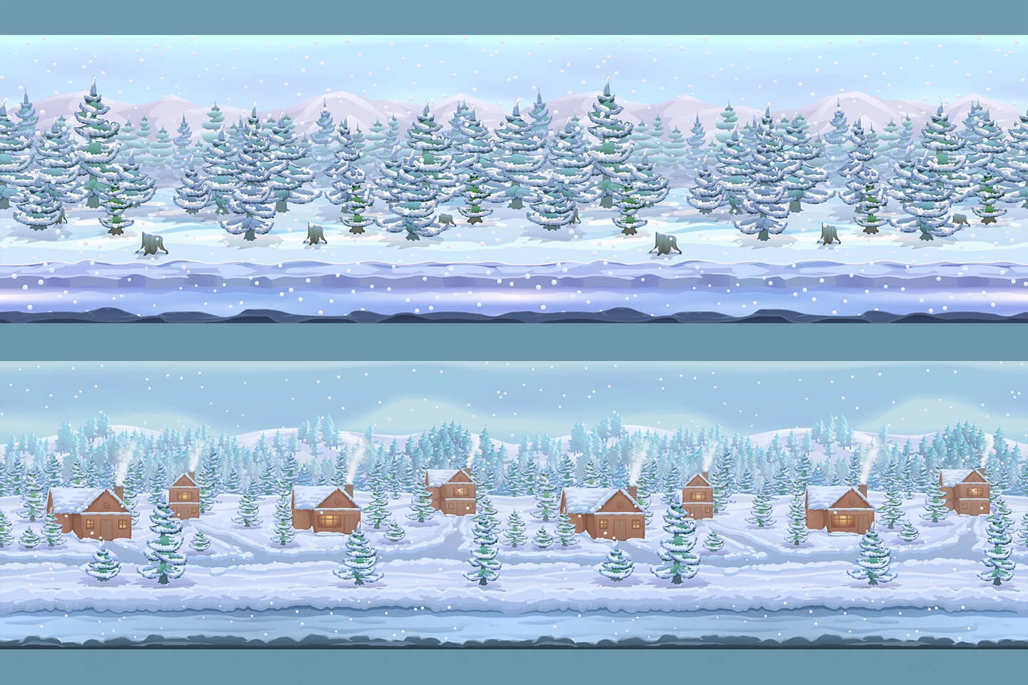 Winter Holiday Game Backgrounds