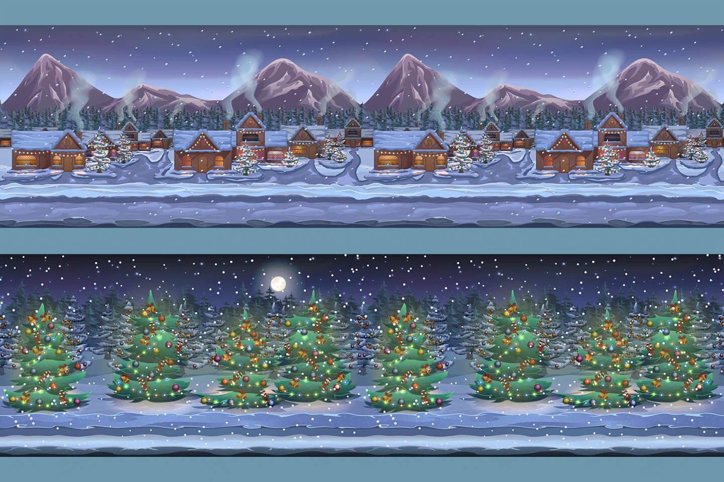 Winter Holiday Game Backgrounds