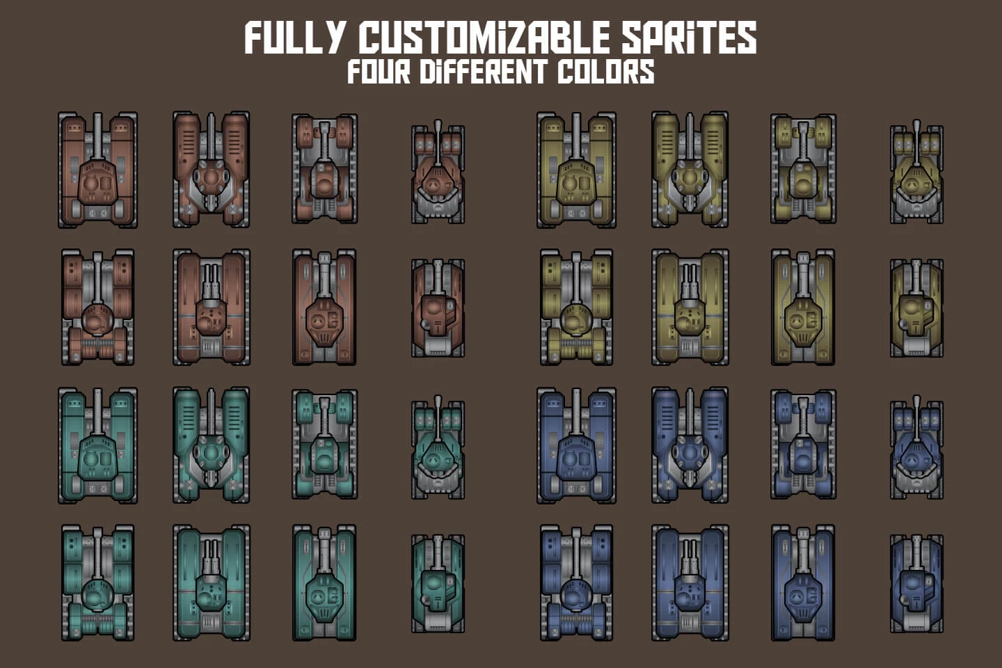 2D Battle Tank Game Assets