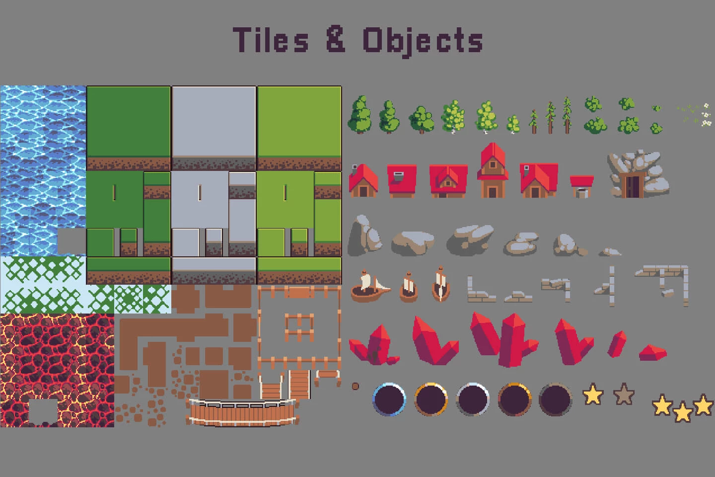 Level Map Pixel Art Assets Pack