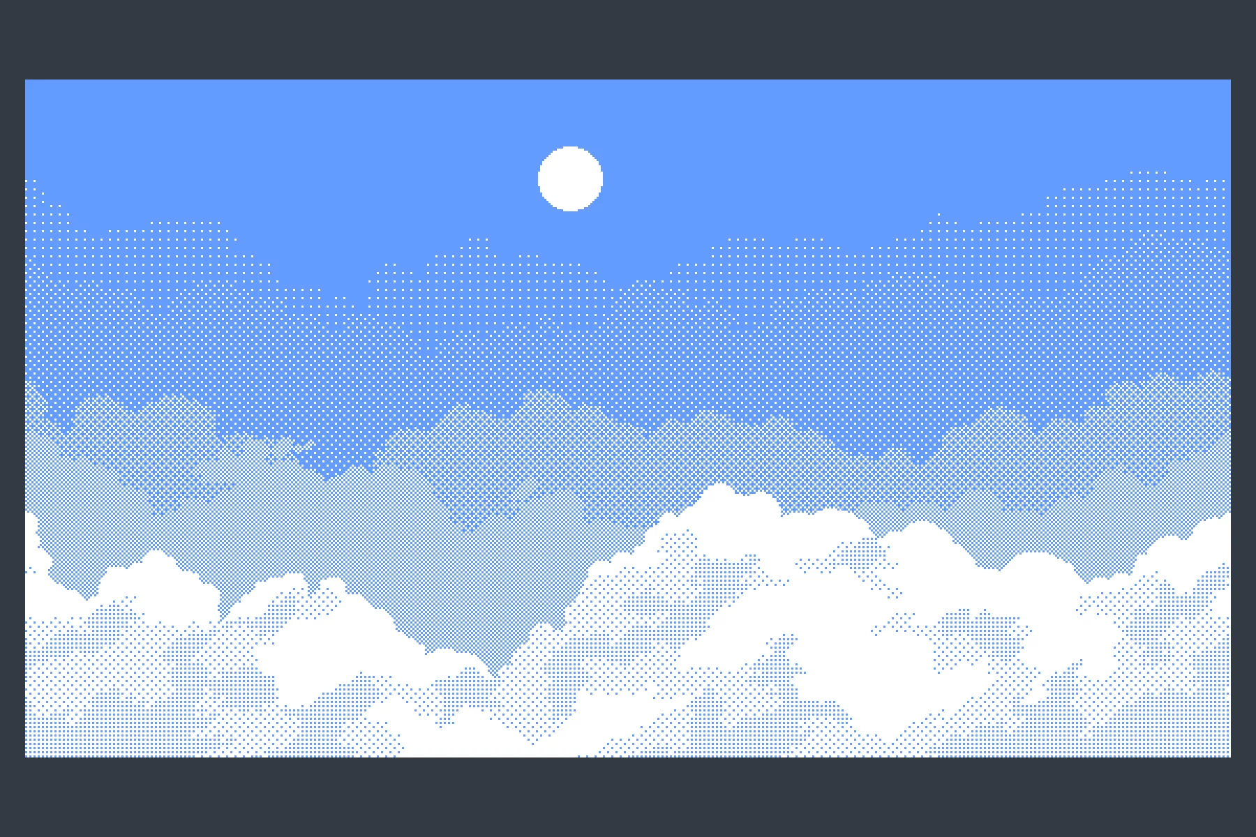 1-bit Sky and Clouds Pixel Backgrounds