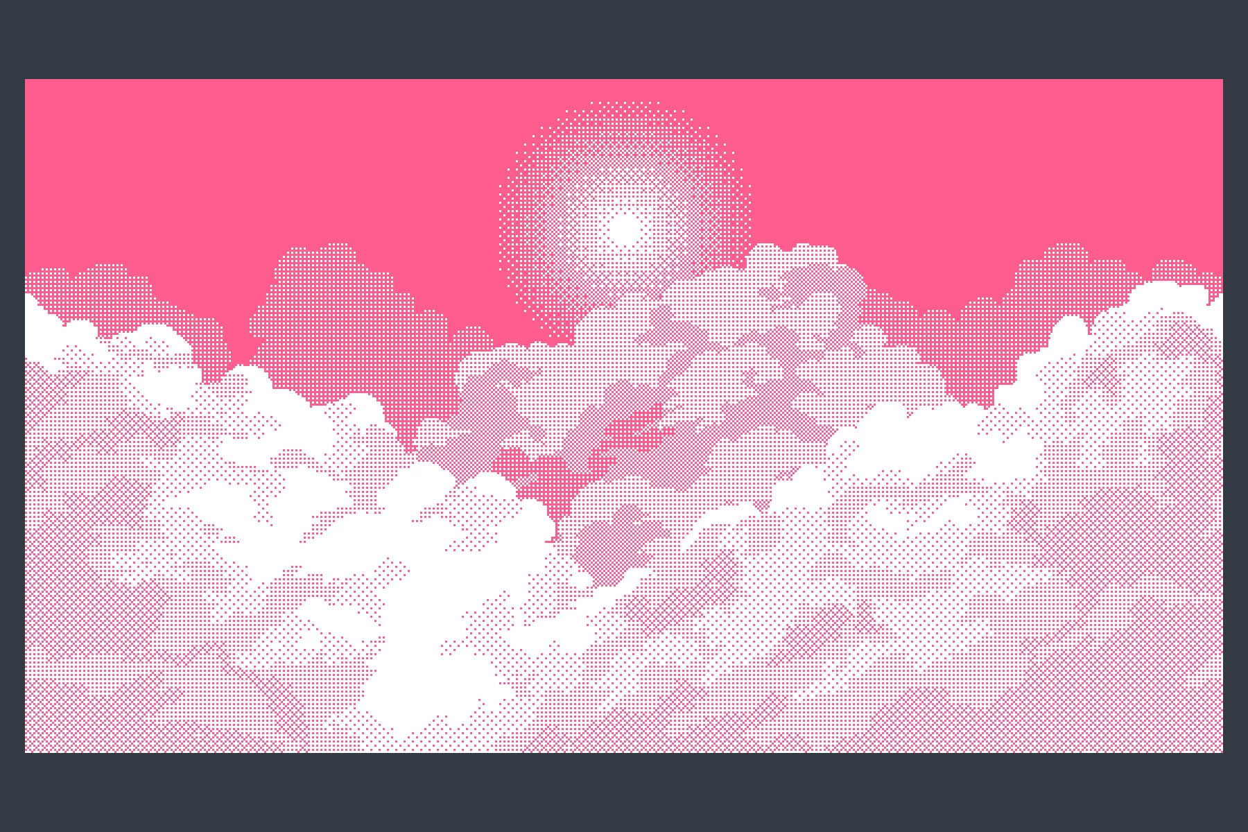 1-bit Sky and Clouds Pixel Backgrounds