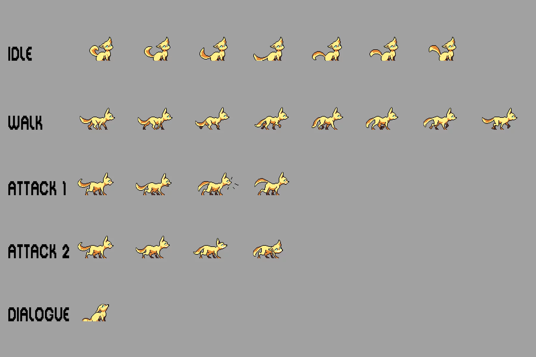 Pet Pixel Art Character Sprite Sheets
