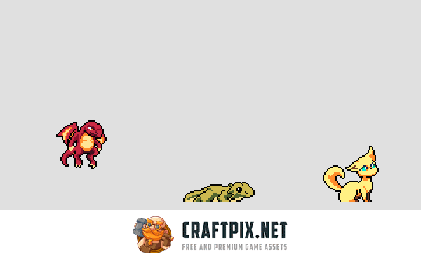 Pet Pixel Art Character Sprite Sheets