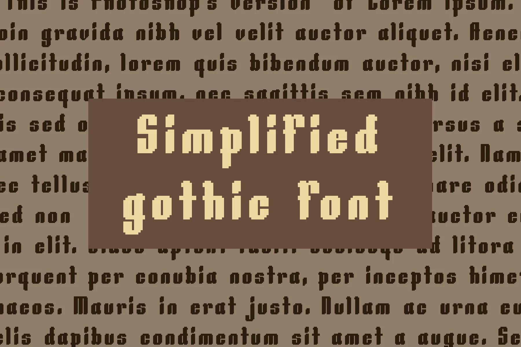 Simplified Medieval Gothic Pixel Font For Video Games