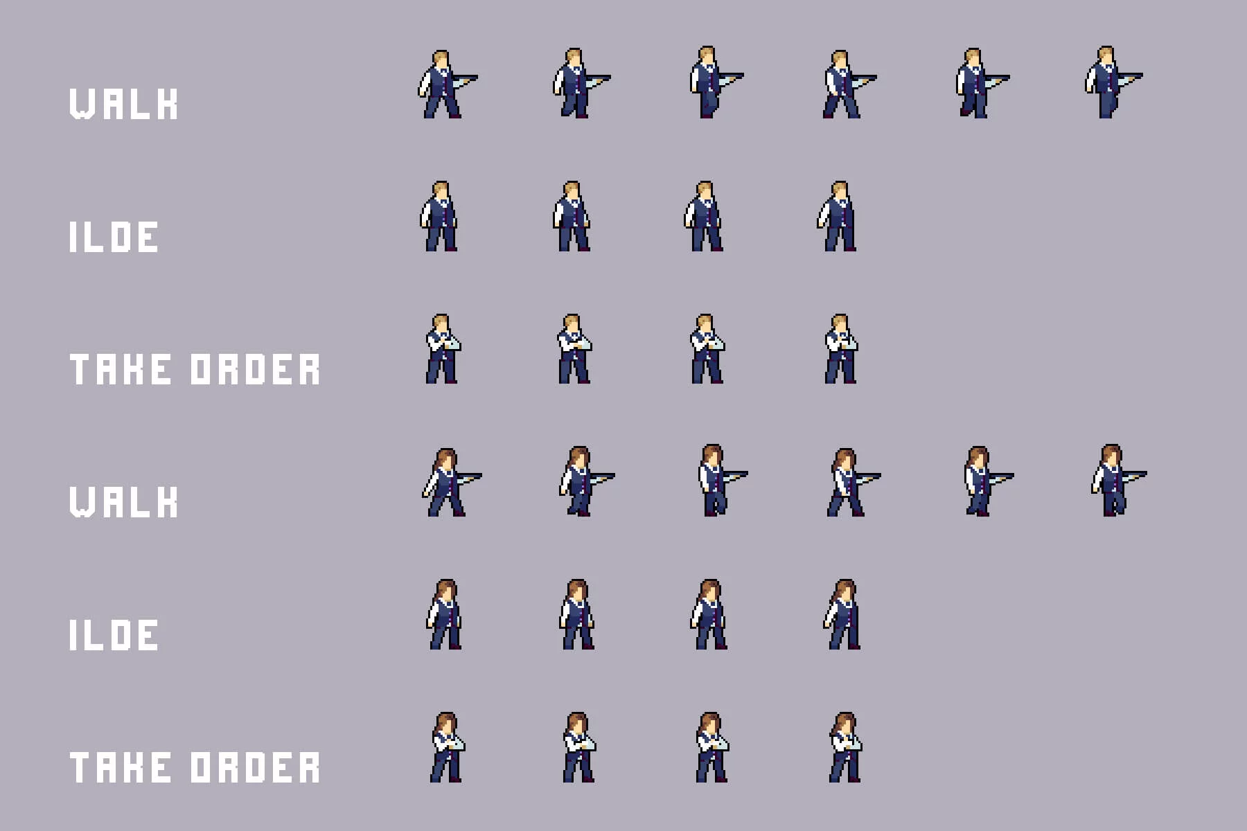 Cyberpunk Pixel Bar & Cafe NPC Asset Pack