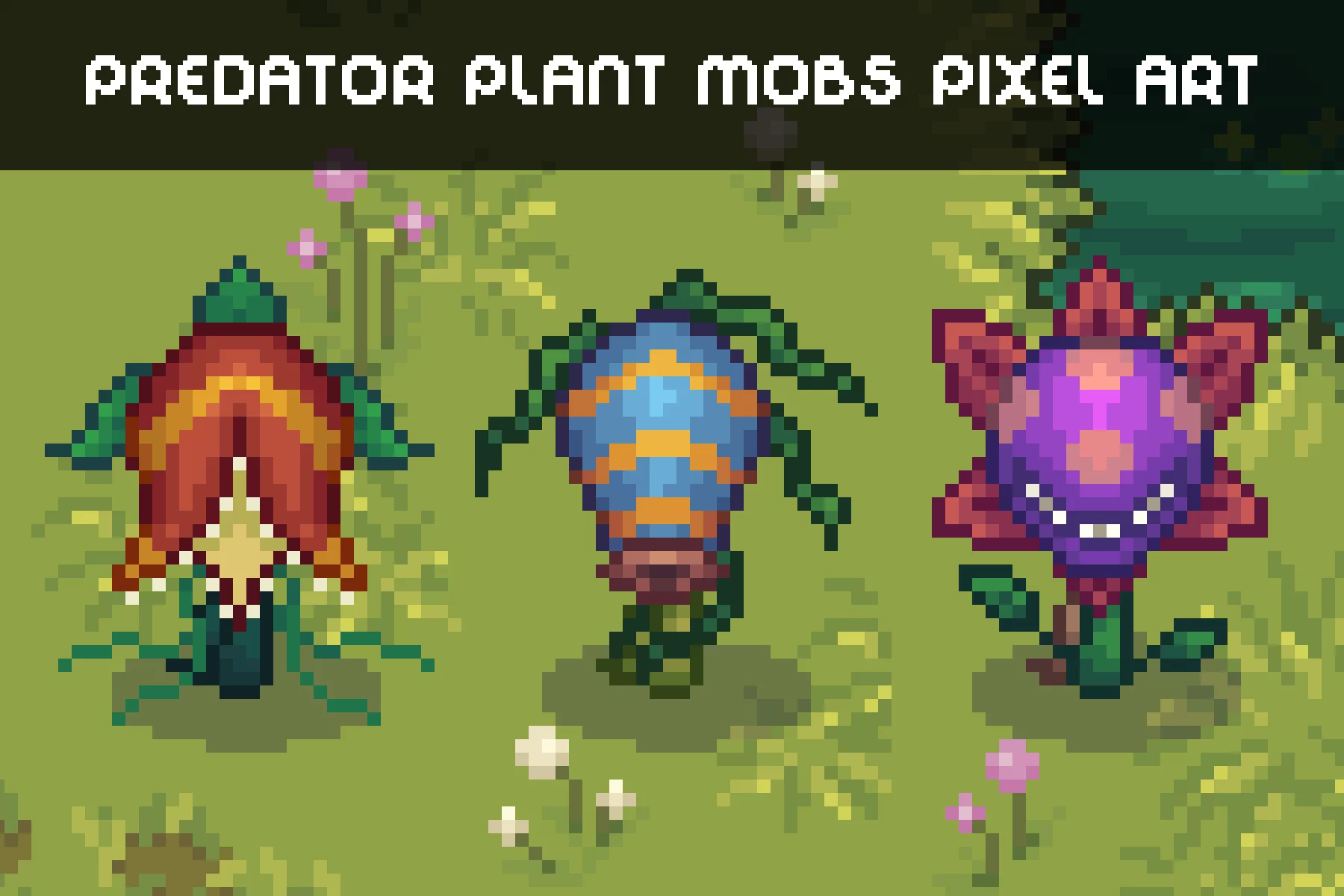 Predator Plant Mobs Pixel Art Pack