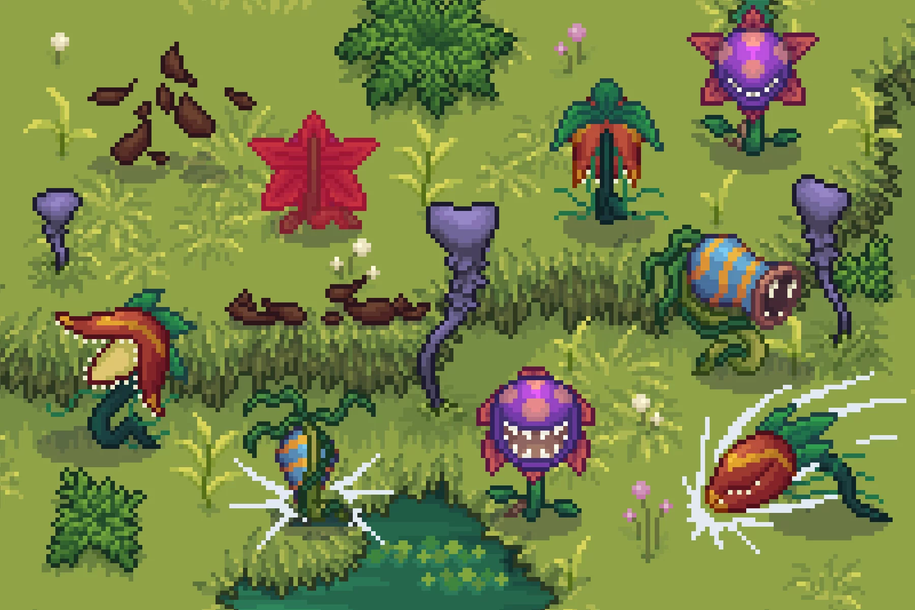 Predator Plant Mobs Pixel Art Pack