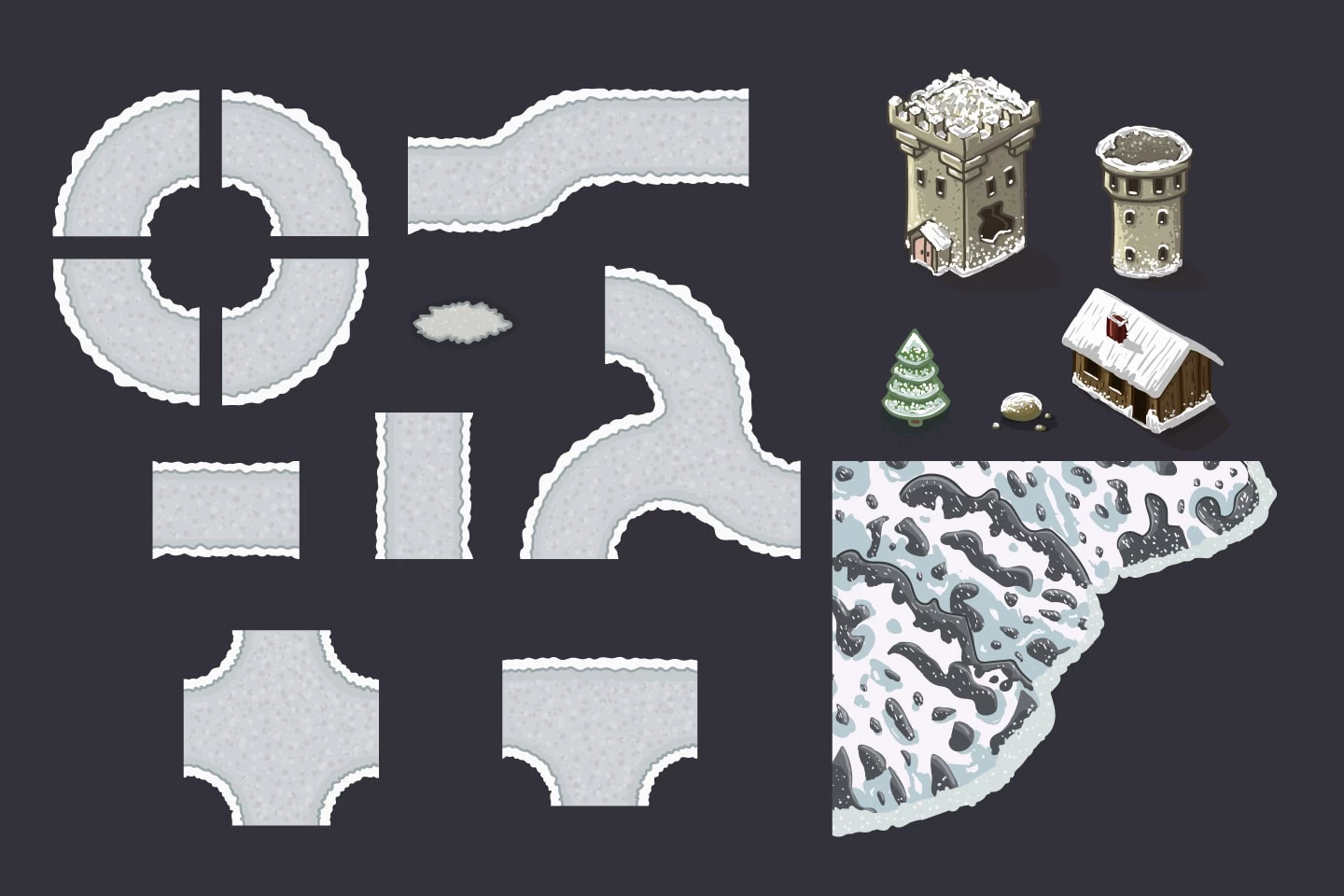 Tower Defense Game Tilesets