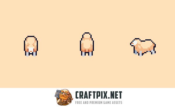 Top-Down Wild Animals Pixel Art Sprite Pack