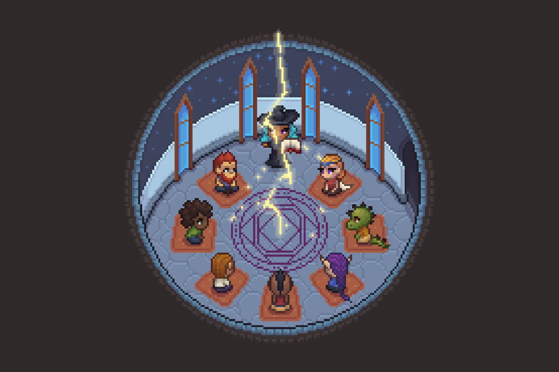 Mage Tower Top-Down Pixel Art Asset Pack