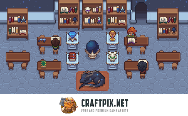 Mage Tower Top-Down Pixel Art Asset Pack