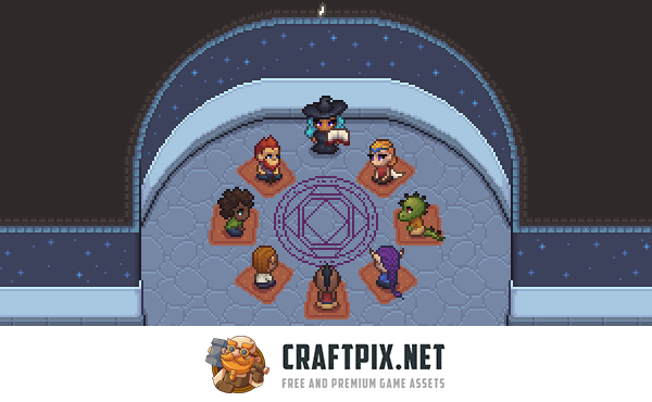 Mage Tower Top-Down Pixel Art Asset Pack