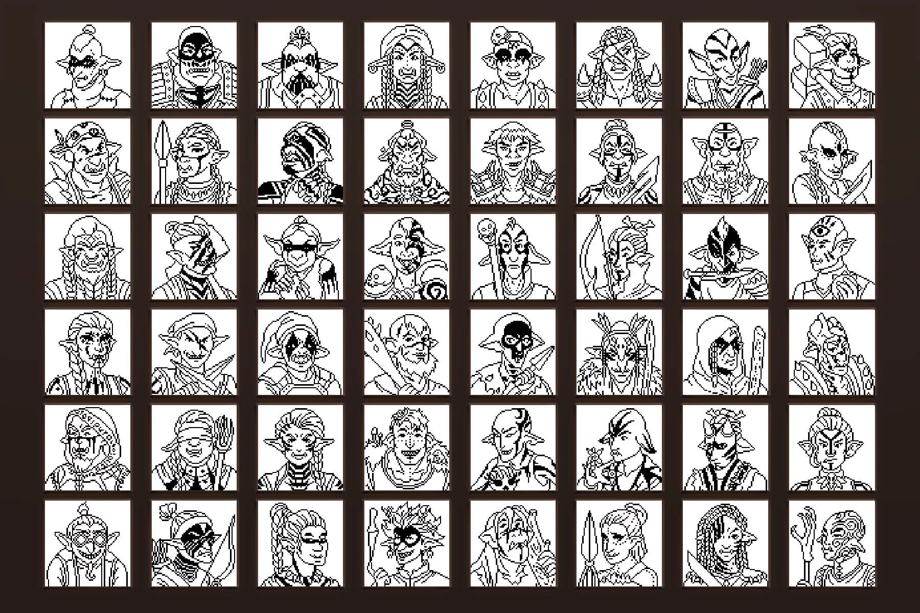 Orc and Goblin Avatar Icons in 64×64 Pixel Art