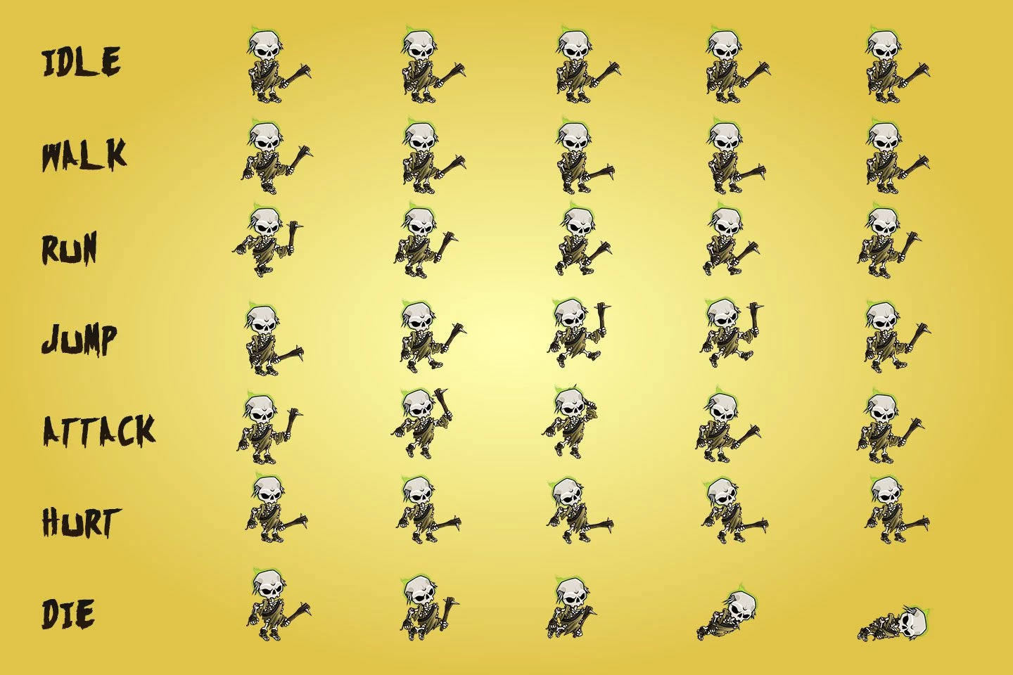 2D Fantasy Necromancer Character Sprite