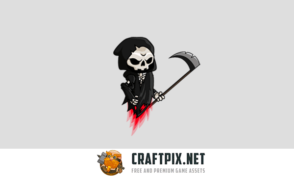 2D Fantasy Necromancer Character Sprite