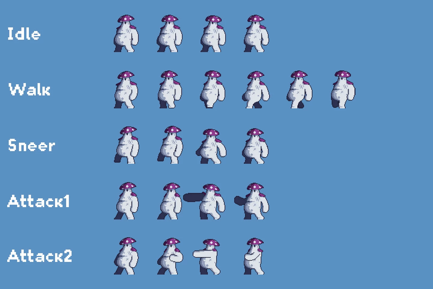 Cave Bosses Pixel Art Game Sprites