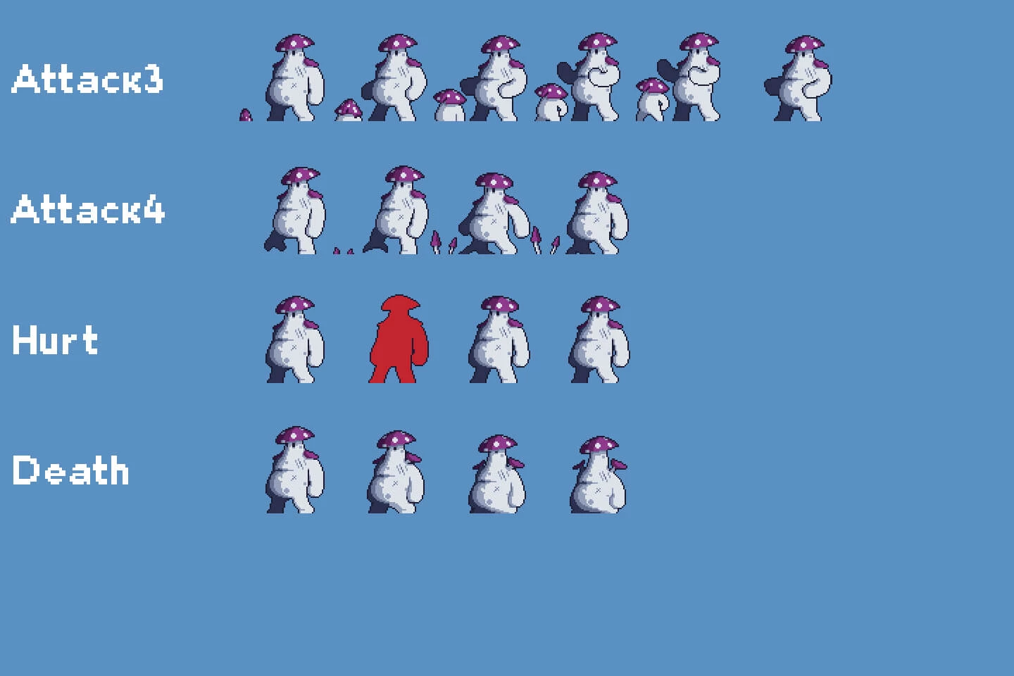 Cave Bosses Pixel Art Game Sprites