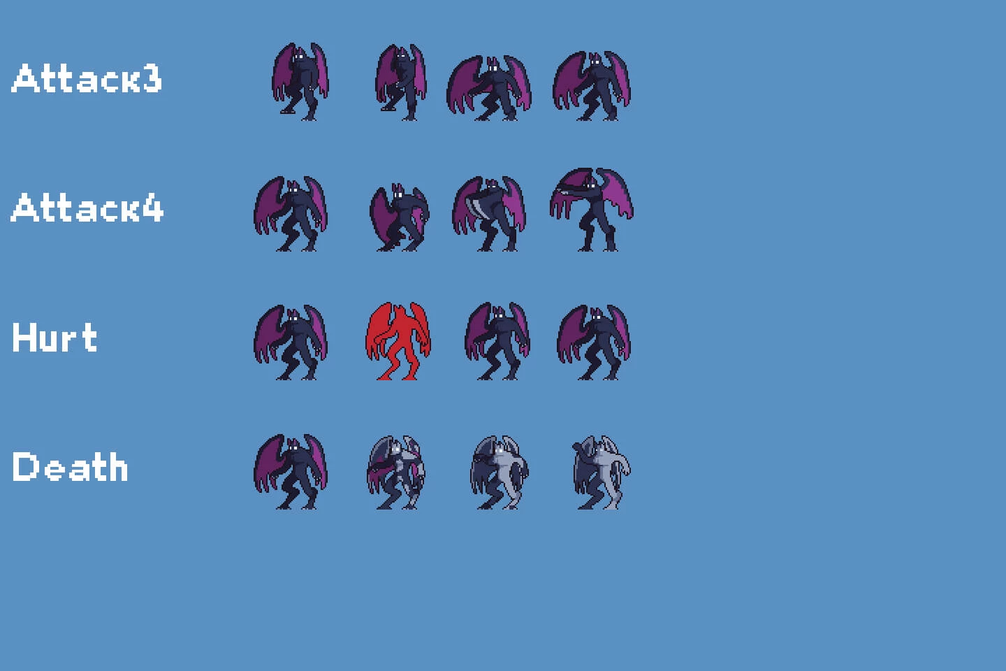 Cave Bosses Pixel Art Game Sprites
