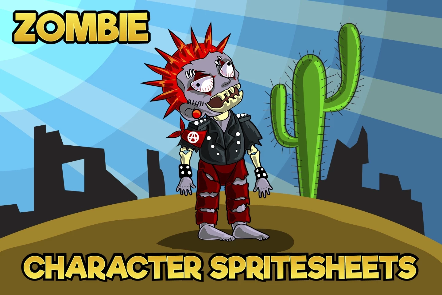 2D Game Zombie Character Sprite 5