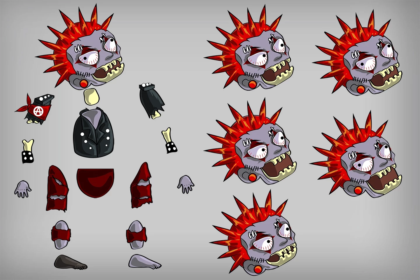 2D Game Zombie Character Sprite 5
