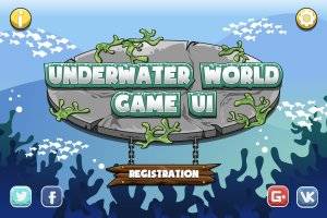 海底世界游戏UI素材包:矢量界面与PNG分层元素