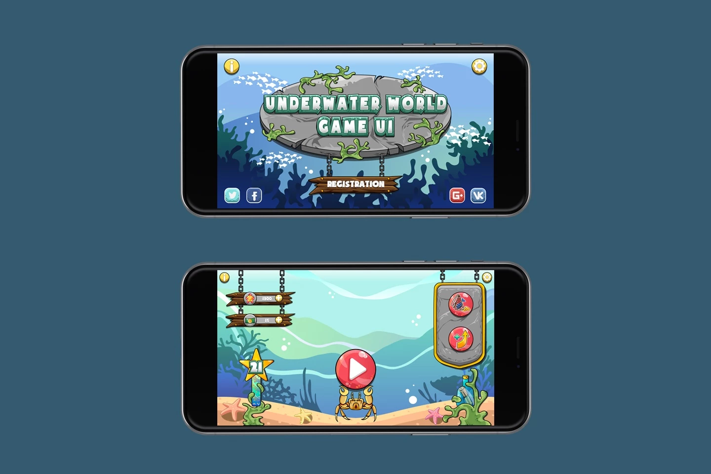 Underwater World Game UI