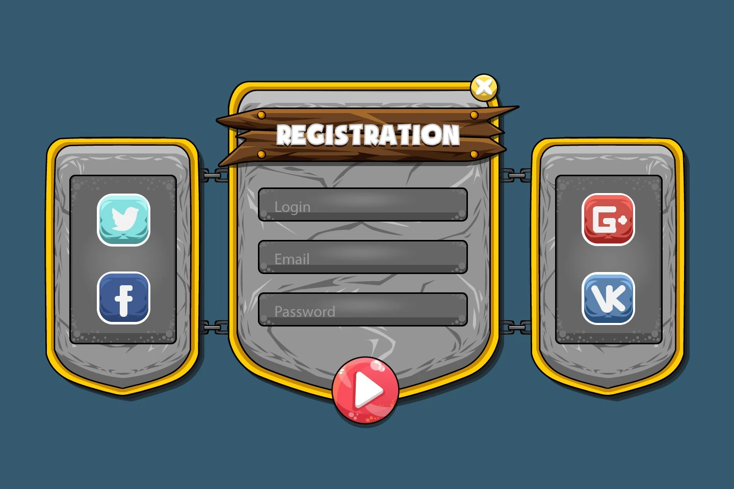 Underwater World Game UI