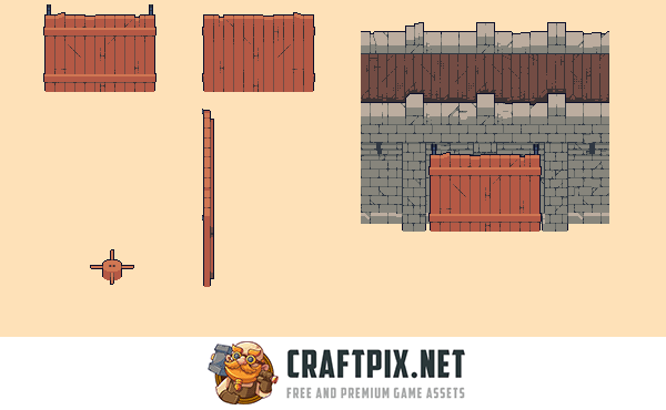 Castle Pixel Tileset for Defense Game