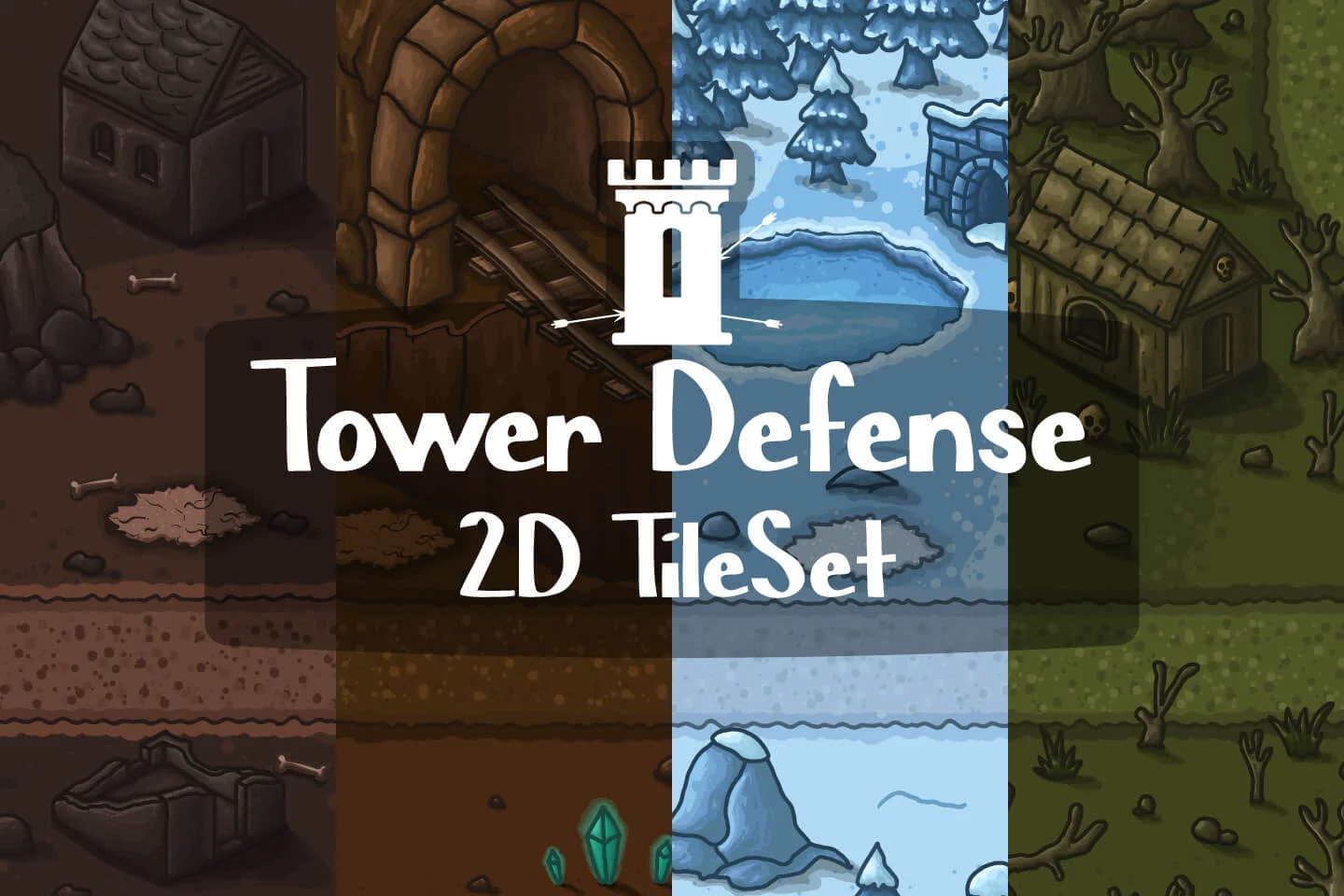 Tower Defense 2D Vector TileSet