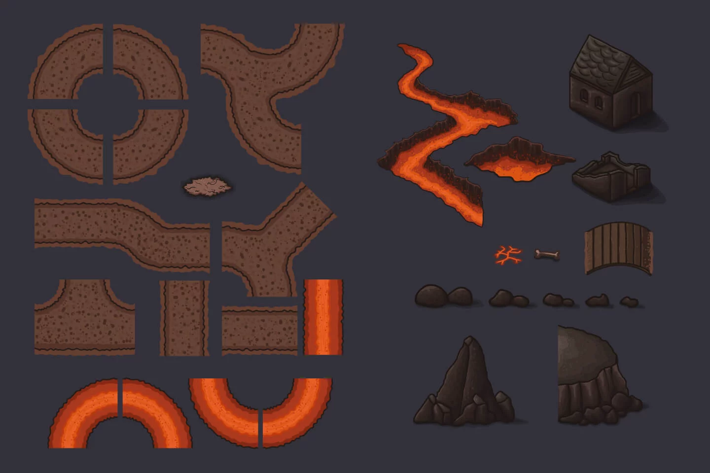 Tower Defense 2D Vector TileSet