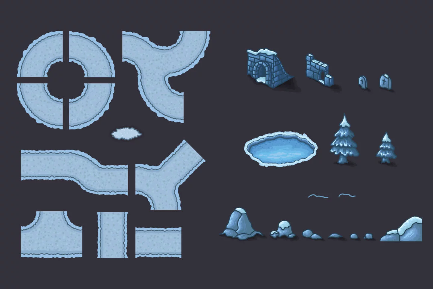 Tower Defense 2D Vector TileSet