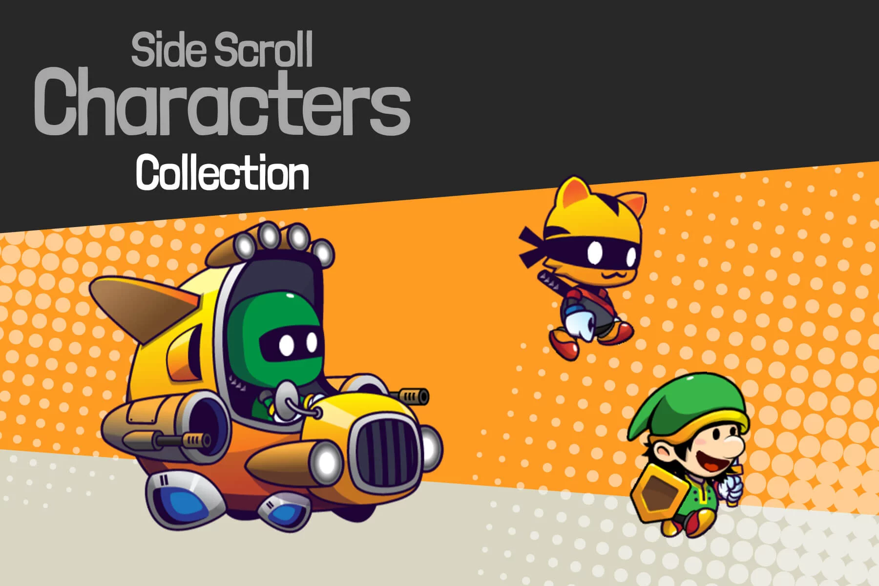 3 Animated Characters 2D Asset Pack