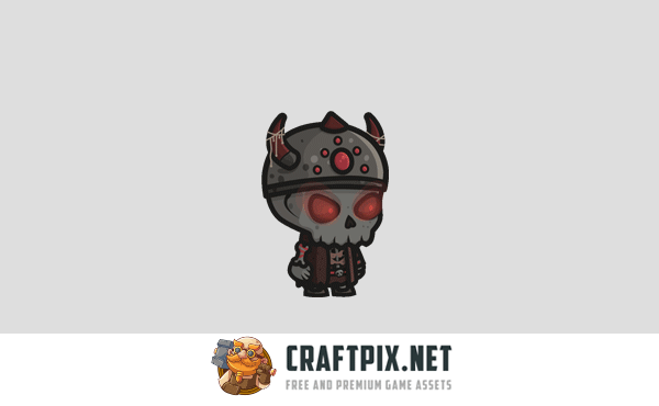 Chibi Skeleton Shaman Character Sprites