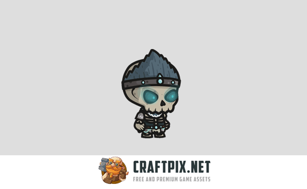 Chibi Skeleton Shaman Character Sprites