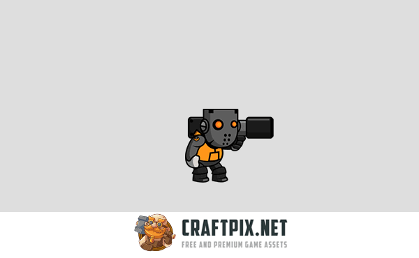 3 Robot Character Sprite Set