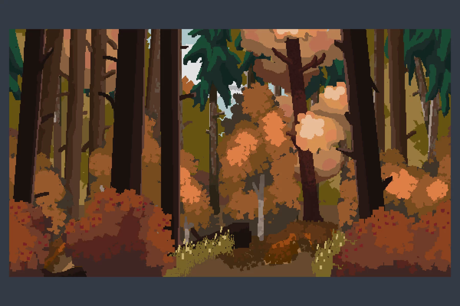 Autumn Pixel Backgrounds for Game