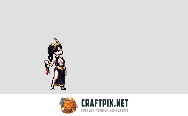 Pixel Dark Elf Queen Animated Sprite Pack